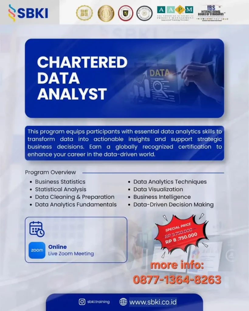 Training dan Sertifikasi CDA Chartered Data Analyst