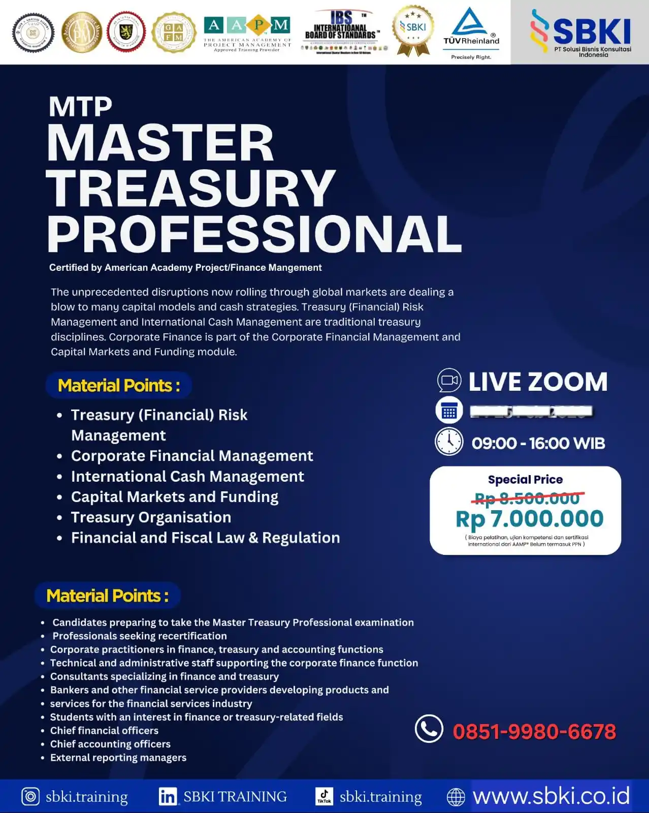 Sertifikasi MTP Master Treasury Professional