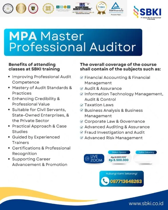 Sertifikasi MPA Master Professional Auditor