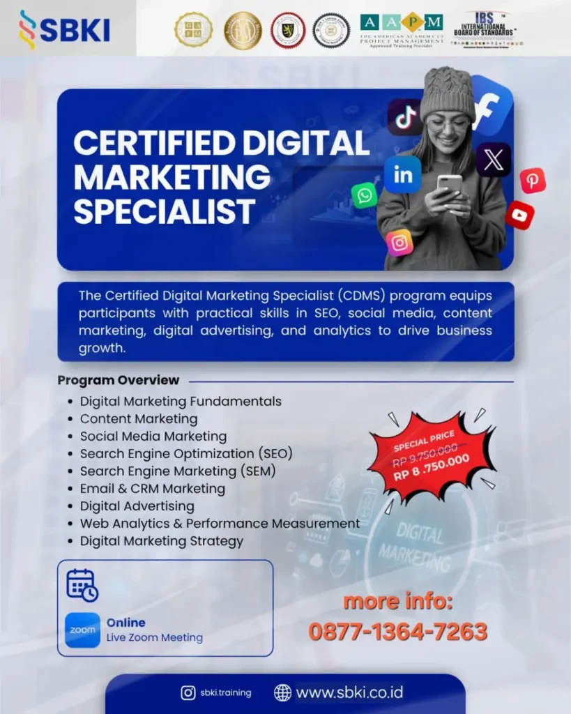 Sertifikasi CDMS Certified Digital Marketing Specialist