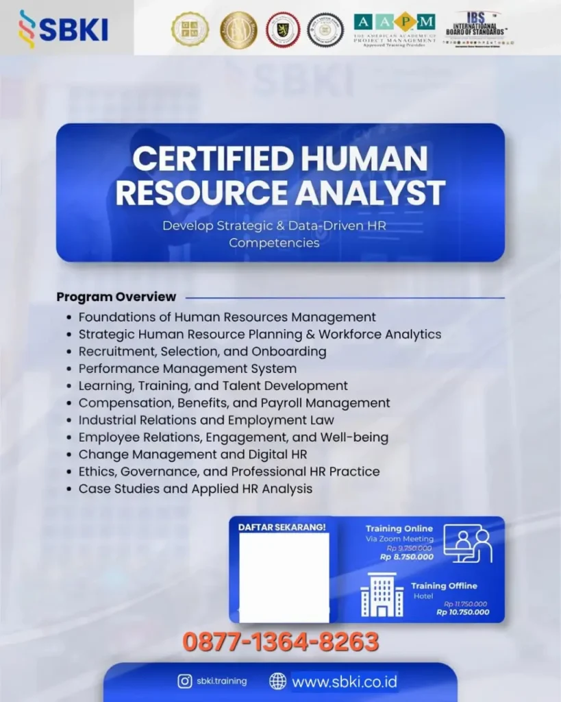 Sertifikasi CHRA Certified Human Resources Analyst Raih Keunggulan Karir!