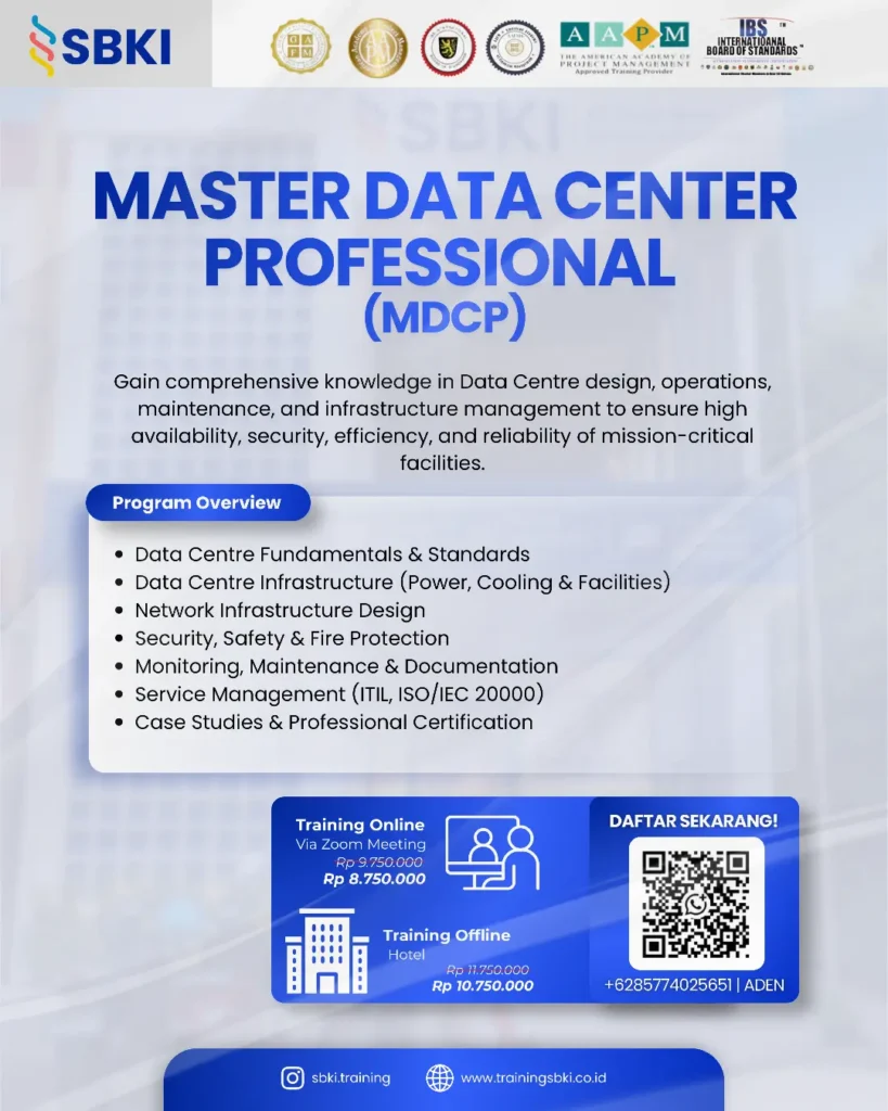 Training dan Sertifikasi Master Data Center Professional MDCP