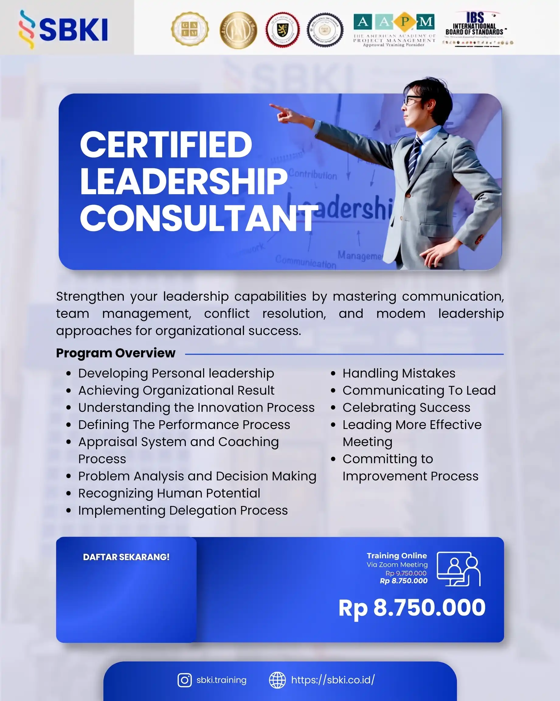 Sertifikasi CLC Certified Leadership Consultant SBKI